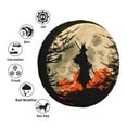 thumbnail image 4 of Waterproof Spare Wheel Cover, Anime Man Samurai Moon Pattern Adjustable Wheel Cover For Jeep Trailer RV SUV Car, 15 inch, 4 of 8