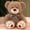 light brown, variant on Classic White Teddy Bear Plush Toy, Soft Stuffed Animal with Plaid Bow Tie & Paw Prints, Cute Gift for Kids/Adults