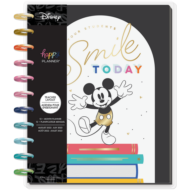 The Happy Planner Disney Big 12 Month Aug 22 July 23 10 1 X1 3 X11 5 Happy Classroom Walmart Com