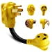 thumbnail image 2 of Homdec 50 Amp to 30 Amp RV Power Cord Adaptor 12 Inch, Dogbone Adapter RV Electrical Converter Cord Cable with Grip Handle, Waterproof Heavy Duty Power Adapter for Camper Van Trailer Motorhome, 2 of 15