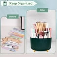 thumbnail image 5 of lsvgoe 360 Degree Rotating Desk Organizer, Dual-Purpose Pencil Pen Holder for Desk, Rotating Desk Pen Organizer with 5 Slots, Art Supplies, Pencil Cup for Office, Home (Purple), 5 of 14