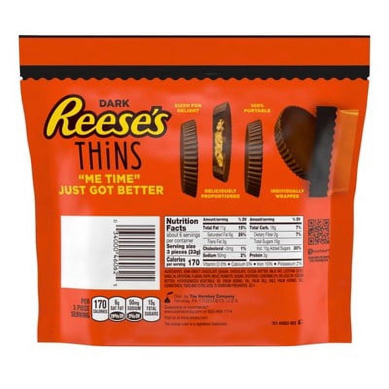 Reese's PB Cup Dark Chocolate Thins Pouch (Pack of 4)
