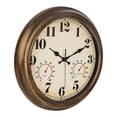 thumbnail image 6 of 13 Inch Retro Wall Clock,Indoor and Outdoor,Quartz,Analog,Waterproof,Thermometer,Bronze, 6 of 6