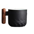thumbnail image 4 of Coffee Cup Wooden Handle Coffee Mug Tea Mug Gradient Glaze Exquisite Ceramic Small Mugs, 4 of 4
