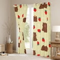 thumbnail image 3 of Castle Fairy Cartoon Capybara Black Out Curtains for Preppy Child,Kawaii Floral Strawberry Curtains Pack of 2 (42x63 Each),Cute Animal Bedroom Curtains,Ultra Soft Home Decor, 3 of 6
