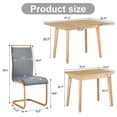 thumbnail image 5 of Dining Table Set for 4,Foldable Wooden MFC Tabletop Dining Room Table,Modern Kitchen Table with 4 PU Leather Cushion Side Chair, Wood Grain Office Desk Computer Desk(Wood), 5 of 7