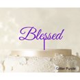 thumbnail image 1 of Monogram Cake Topper Personalized Glitter Purple Cake Topper Color Option Available 5-7 Inches Wide, 1 of 1