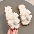thumbnail image 7 of Eltusu Girls Slide Sandals, Beach Princess No Slip Open Toe Summer Shoes White Size 3.5-4.5 T, 7 of 7