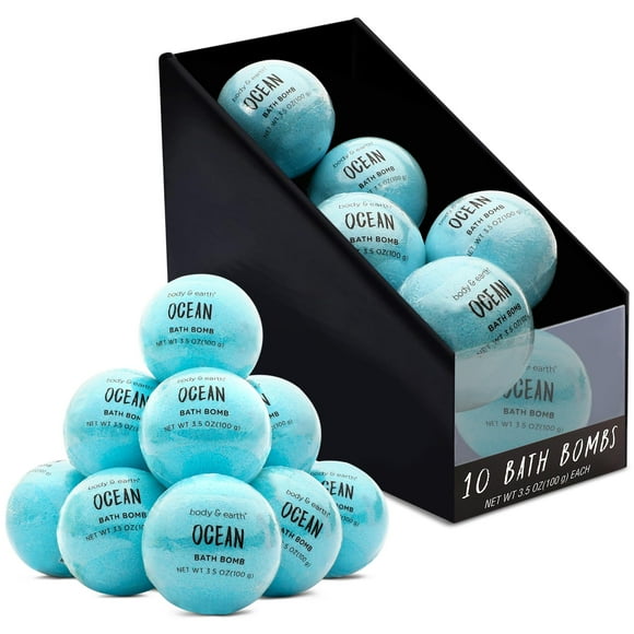 Bombas de baño BODY & EARTH Ocean Scent 100 ml x 10 regalo de cumpleaños