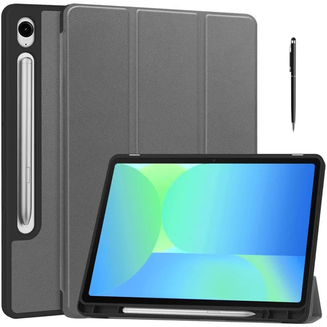 Case for Samsung Galaxy Tab S10 Lite / S10 FE / S9 FE 10.9 Inch, Slim Smart Cover Lightweight Hard Shell Protective Cover with Multi-Angle Stand, Universal Stylus Pen