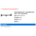 thumbnail image 2 of Front Sway Bar Link - Compatible with 2007 - 2017 Jeep Patriot - MOOG, 2 of 2