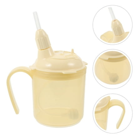 LULULION Hospital Use Drinking Cup Yellow Reusable Plastic 1 Set Back to School