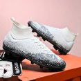 thumbnail image 5 of Botas de fútbol de alta calidad para hombre, zapatos de fútbol, tobillo alto, TF/FG, antideslizante, entrenamiento, ultraligero, cómodo, hierba, venta al por mayor, 5 of 5