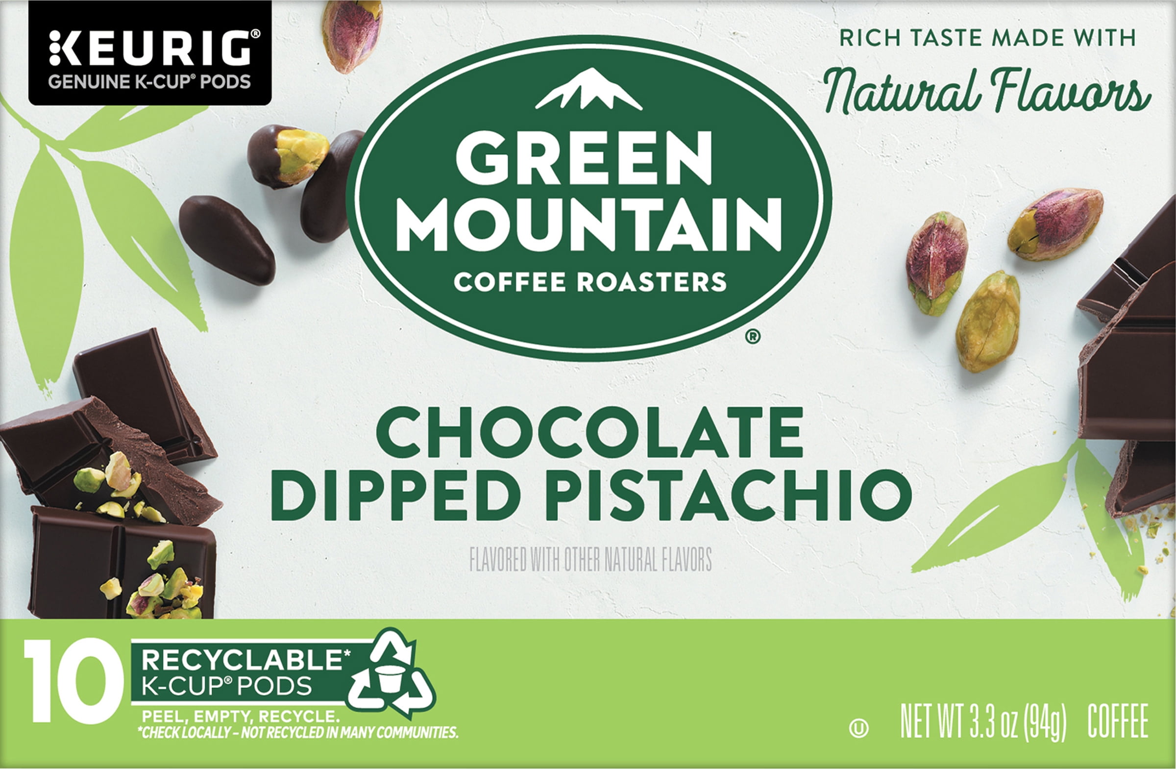 Green Mountain Coffee, Chocolate Dipped Pistachio Flavor, K-Cup