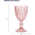 thumbnail image 2 of Juego de 6 Copas de Vidrio de Vidrio 240 ml, Rosa, 2 of 5