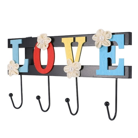 

Love Letter Wall Hook Wooden Hook Grocery Storage Hook Creative Wall Decoration Hook for Home Living Room