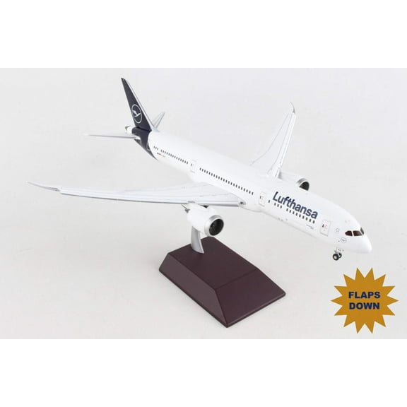 Boeing 787-9 Commercial Aircraft w/Flaps Down White w/Blue Tail "Gemini 200" Series 1/200 Diecast Model Airplane by GeminiJets