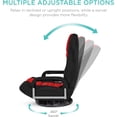 thumbnail image 3 of Songqin Swivel Gaming Chair 360 Degree Multipurpose Floor Chair Rocker for TV, Reading, Playing Video Games w/Lumbar Support, Armrest Handles, Adjustable Foldable Backrest - Black/Red, 3 of 14