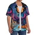 thumbnail image 2 of Naloa Fantasy Cosmic Landscape Men's Loose Fit Cuban Collar Short-Sleeve Shirt, Hawaiian Shirts, Mens Shirts Casual for Everyday Wear Outings-4X-Large, 2 of 5