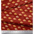 thumbnail image 3 of Soimoi Cotton Duck Fabric Fish & Shells Ocean Printed Craft Fabric by The Yard 42 Inch Wide, 3 of 3
