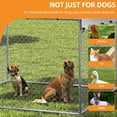 thumbnail image 3 of Uforic 7.5'x7.5' Outdoor Dog Kennel with Rotating Feeder & Roof, Heavy Duty for Backyard Farm, 3 of 10