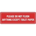 thumbnail image 2 of Signs ByLITA Standard Please Do Not Flush Except Toilet Paper Sign(Red) - Large 1 Pack, 2 of 4