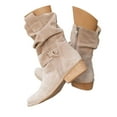 thumbnail image 3 of Bottines à la Mode pour Femmes - Talon Haut d'Hiver avec Fermeture Éclair, Design Classique en Maille Respirante, 3 of 9