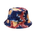thumbnail image 2 of Trendy Tie Dye Fishing Hat for Women Men Portable And Storage Bag Fisherman Bucket Hat 3D Printed Pattern Colorful Double Basin Hat Outdoor Travel Summer Sun Hat Easy to Carry Visor, 2 of 3