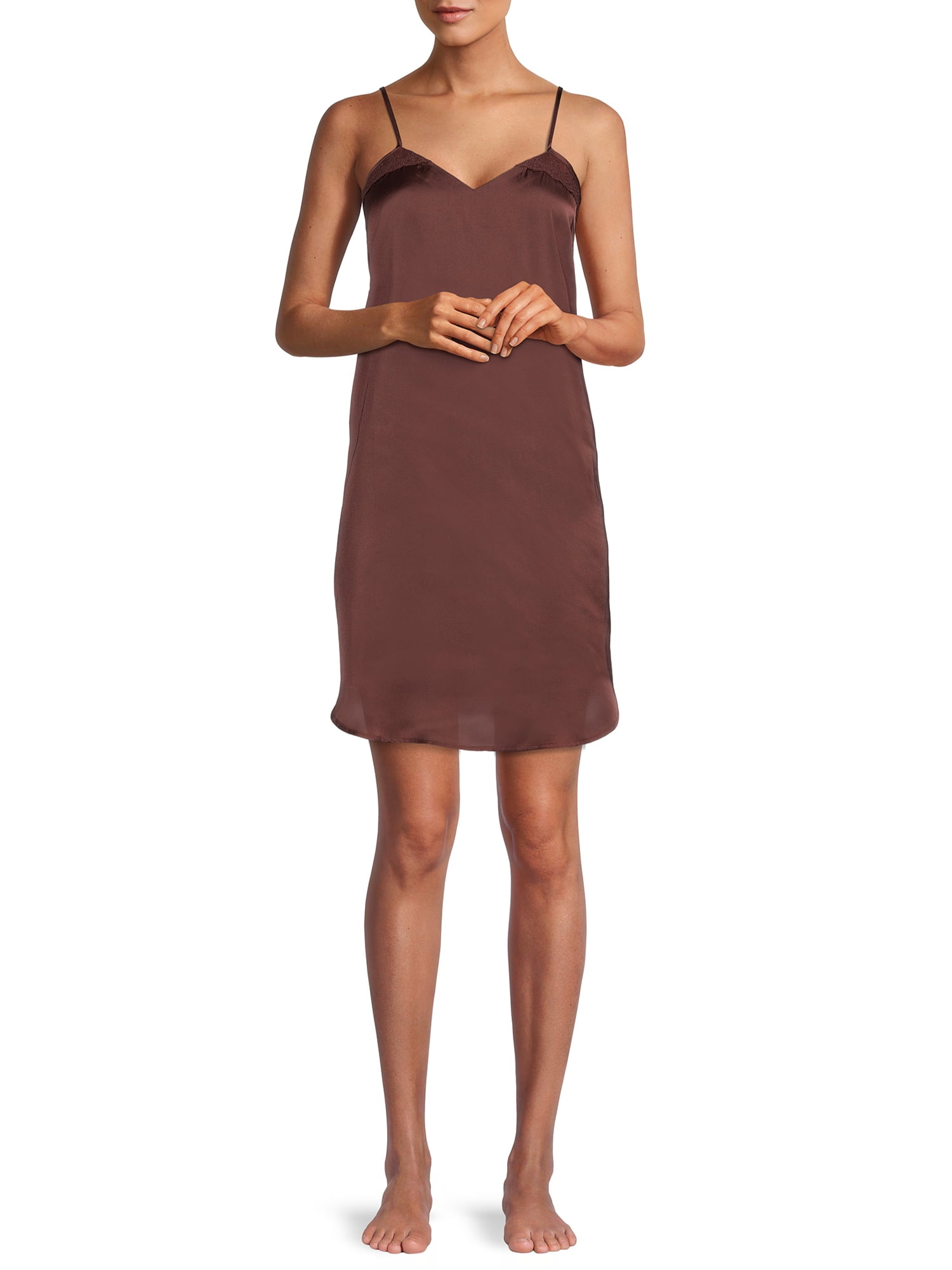 Lissome Women's Satin V-Neck Chemise
