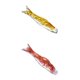 thumbnail image 1 of 2 banderas de carpa japonesa Koinobori para decoración de jardín, patio, bar y terraza. Rojo amarillo, 1 of 9