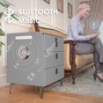 thumbnail image 6 of Nightstand with Charging Station,Smart Nightstand with Fingerprint Lock,Bedroom Side Table with Speakers and Smart Sensor LED Lights,Modern Solid Wood Bedside Table,Tempered Glass Panel, 6 of 18