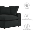 thumbnail image 6 of Modway Commix Upholstered Boucle Fabric Corner Chair in Black, 6 of 8
