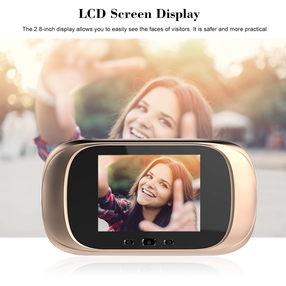 Judas Numérique 2,4 Pouces TFT LCD Visionneuse de Porte Numérique HD Caméra de Sonnette à Angle de Vision 90° pour Sécurité de la Maison Home Visual Doorbell 