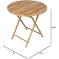 thumbnail image 4 of Zero Emission World Ta-143 Bamboo Round Folding Bistro Table, Natural, 31.5X31.5X29.5, 4 of 4
