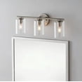 thumbnail image 2 of Champlain 22.375 in. 3-Light Brushed Nickel Modern Bathroom Vanity Light with Clear Glass Shades, 2 of 7