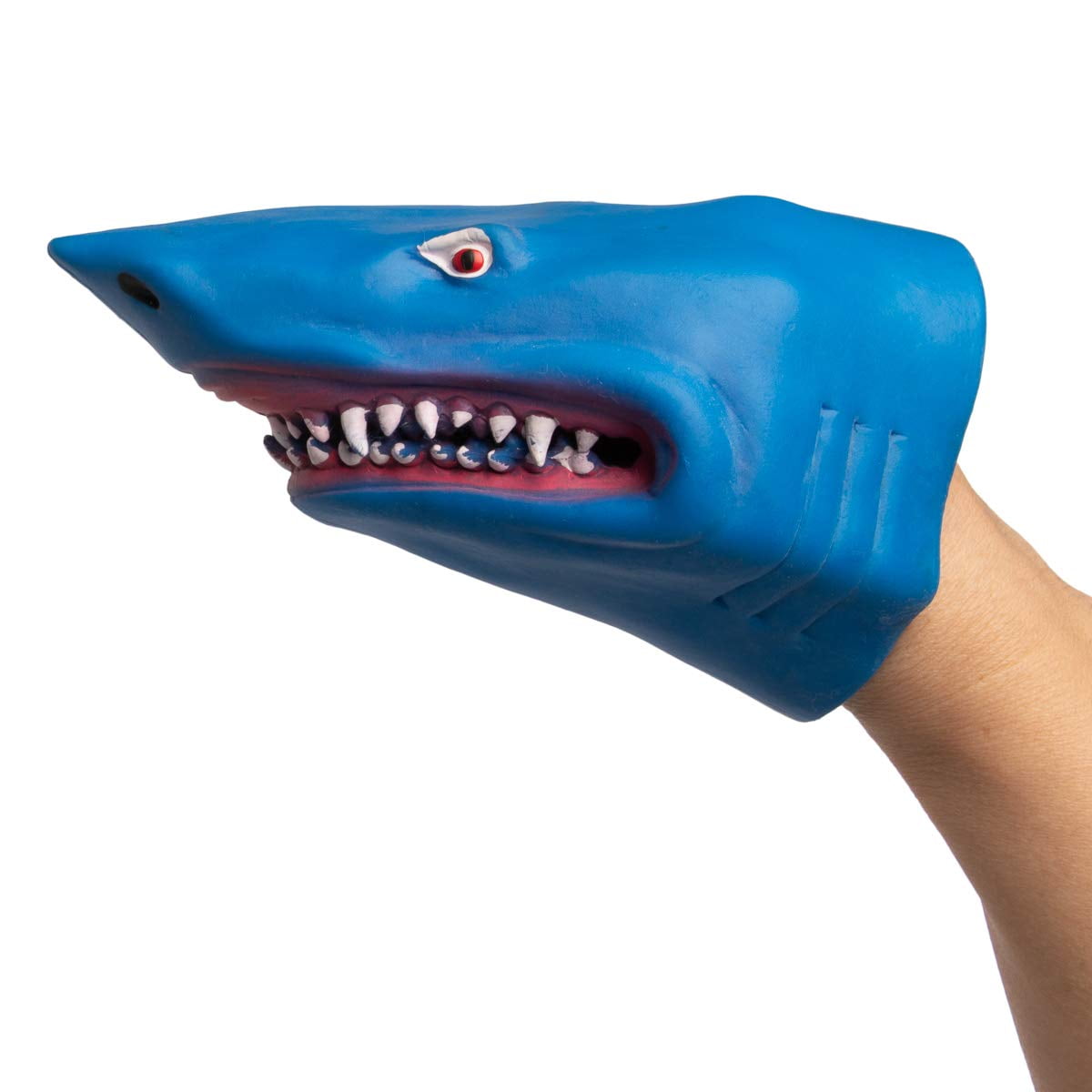 1Pc Tpr Soft Blue Shark Finger Puppet Kids Toys Gift Hand Puppet Model GN 