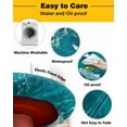 thumbnail image 3 of nqOlkjepod Teal Green Ocean Shark Round Tablecloth, Fitted Table Cover with Elastic for 55"-60" Round Tables, Coastal Wave Summer Beach Table Cloth Outdoor Dinning Party Waterproof Tablecloths, 3 of 6