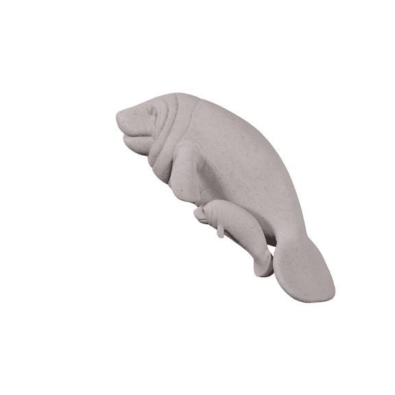 Manatee Wall Decor Roman Stone Sculpture Lake House