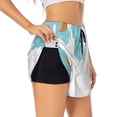 thumbnail image 3 of Lsque Three White Geese Printed Women's Running Shorts with Liner Pockets,Elastic Quick Dry Workout Athletic Gym Yoga Shorts,Womens High Waist Shorts-, 3 of 9