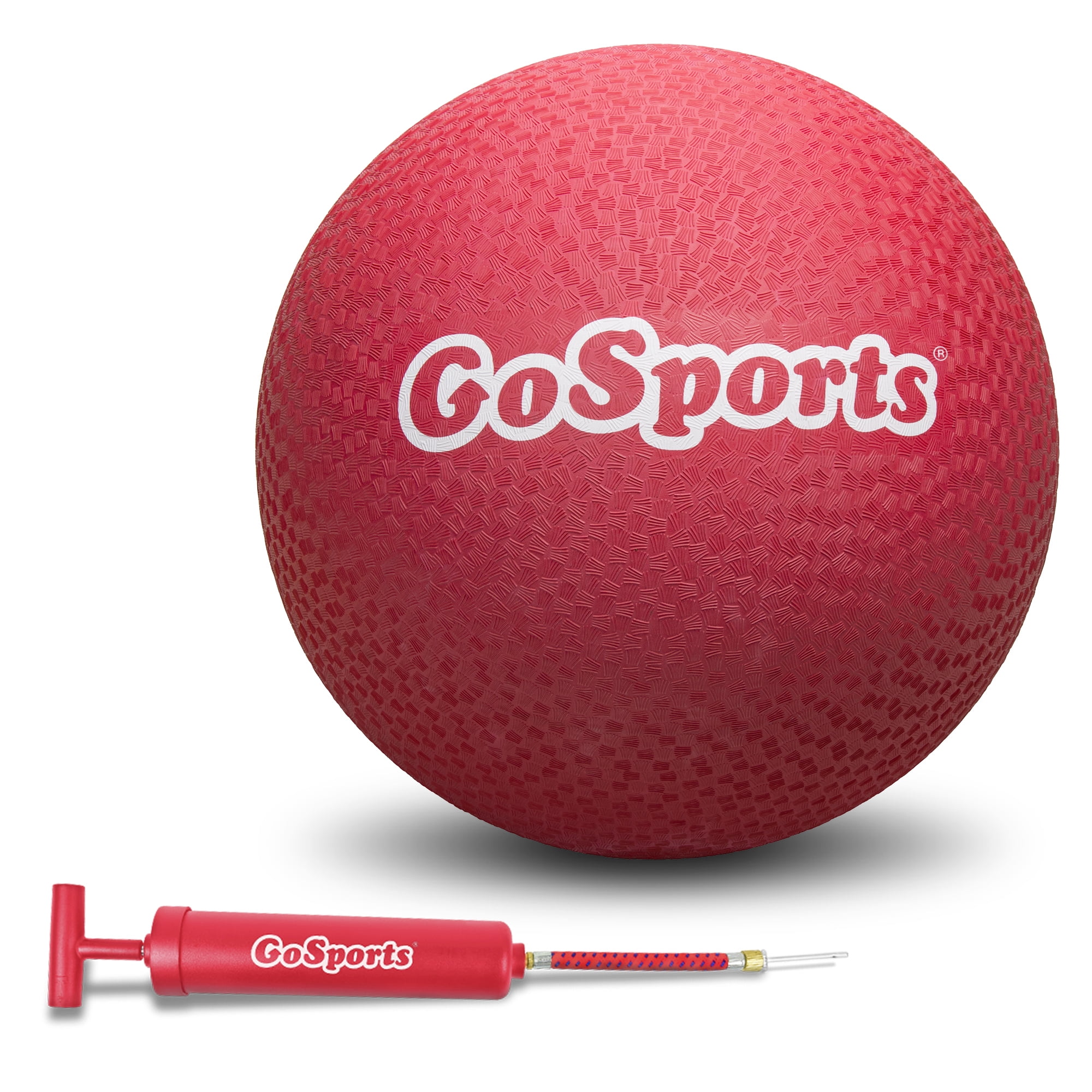 GoSports Giant 16" Rubber Playground Ball with Pump Red