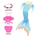 thumbnail image 4 of Traje de baño de fantasía para niña, disfraz de sirena para Cosplay, regalo de fiesta para niños, cola de sirena para nadar, sin Monofin, 4 of 4