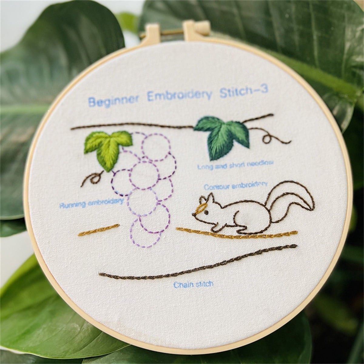 Casewin Embroidery Kit for Beginners Embroidery Stitch Practice kit, Beginner Embroidery Kit, Embroidery Kits for Adults, Hand Embroidery Kit, Stamped Cross Stitch Kits with Embroidery Patterns
