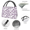 thumbnail image 4 of Balery Violets Flowers Bolsa de Aislamiento Portátil – Bolsa de Almuerzo con Forro de Aluminio Mejorado, Funda Impermeable y Fácil de Limpiar para Picnic y Caja de Almuerzo, 4 of 6
