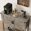 thumbnail image 2 of Zzistar Farmhouse Entryway Table, Console Table with 2 Storage Cabinets, Coffee Bar Cabinet, Sofa Tables Buffet Sideboard for Kitchen, Hallway, Dining, Living Room, 2 of 6
