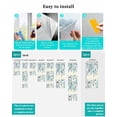 thumbnail image 7 of Window Privacy Film, Sky Blue Fall Sun Blocking Window Tint Film Heat Control One Way Blackout Window Film, Thanksgiving Eucalyptus White Pumpkins Retro Newspaper Non Adhesive Static Cling 23.6x59 In, 7 of 7
