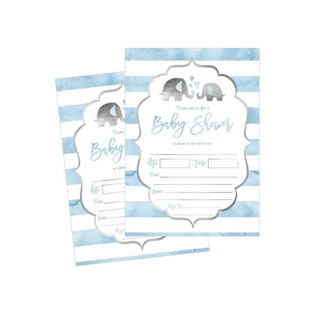 50 Fill in Baby Shower Invitations, Baby Shower Invitations Elephant, Jungle, Baby Shower Invites Boy, Baby Boy Shower Invitations, Baby Invitations, Neutral Baby Shower Invitations