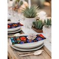 thumbnail image 5 of Mexican Flower Cloth Napkins Set of 6 Reusable Dinner Napkins, Abstract Colorful Floral Leaf Plant Cocktail Napkin Washable Table Napkins for Wedding/Holiday Party/Baby Shower 20"x20", 5 of 7