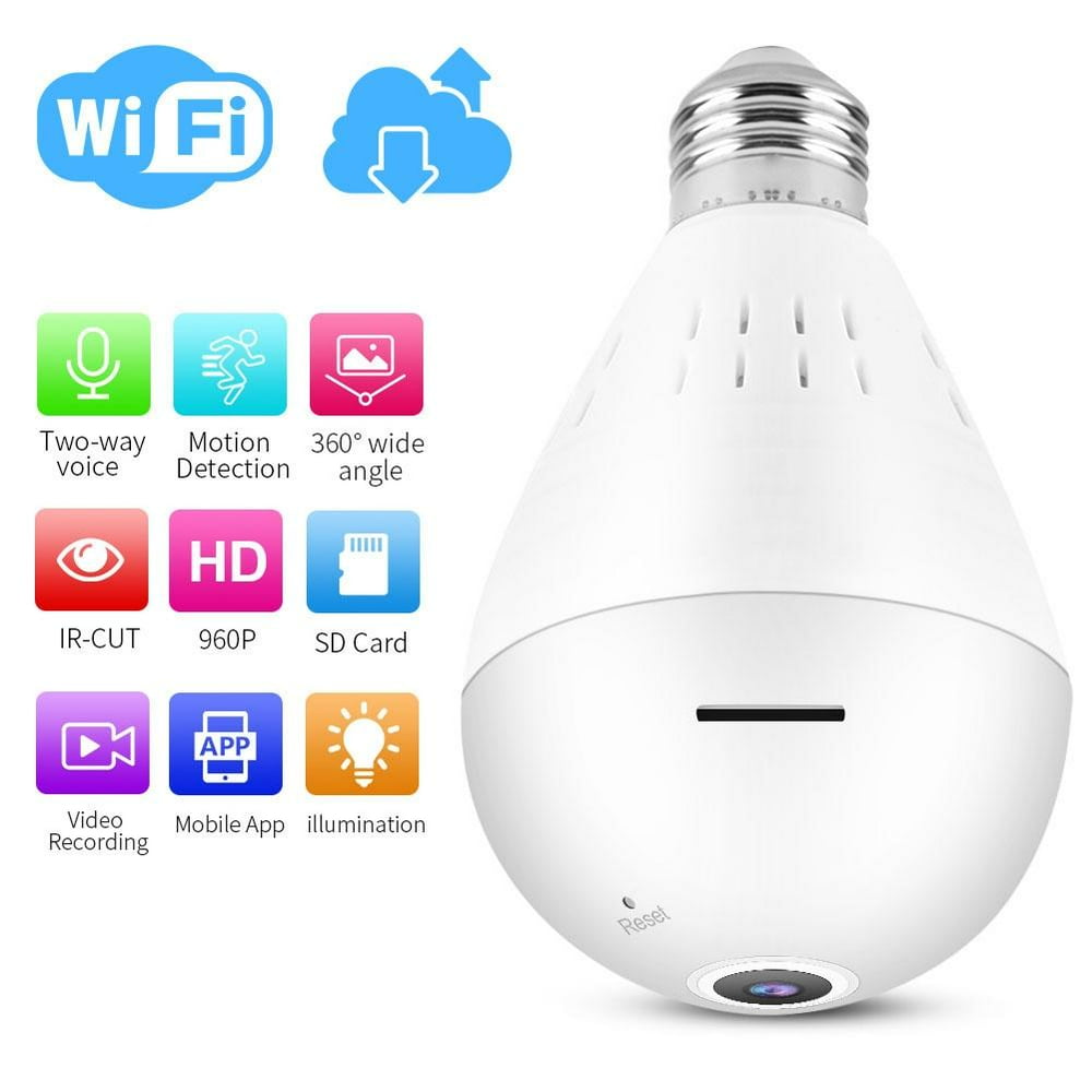 EBTOOLS Light Bulb Camera, Panoramic Camera,1.3 Million Pixels 960P