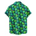 thumbnail image 3 of Wyzesi Chemise Blanche pour Hommes, Chemise Décontractée Imprimée pour la Saint-Patrick, Manches Courtes, Col Mao, Chemise de Compression, Manches Longues, Rouge, 3 of 3