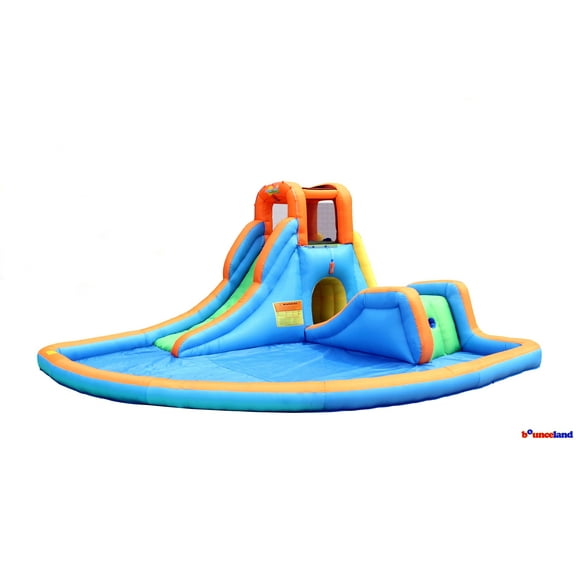 Bounceland Cascade Water Slides with large pool